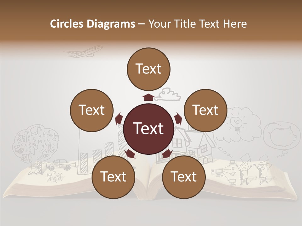 Reading Textbook Magic PowerPoint Template