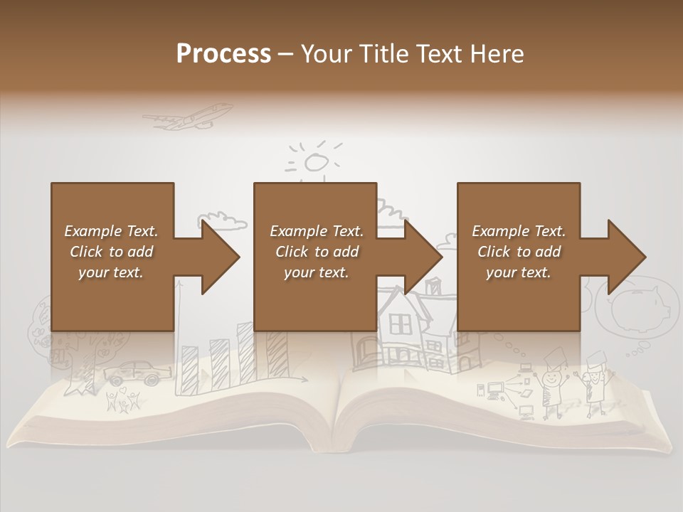 Reading Textbook Magic PowerPoint Template