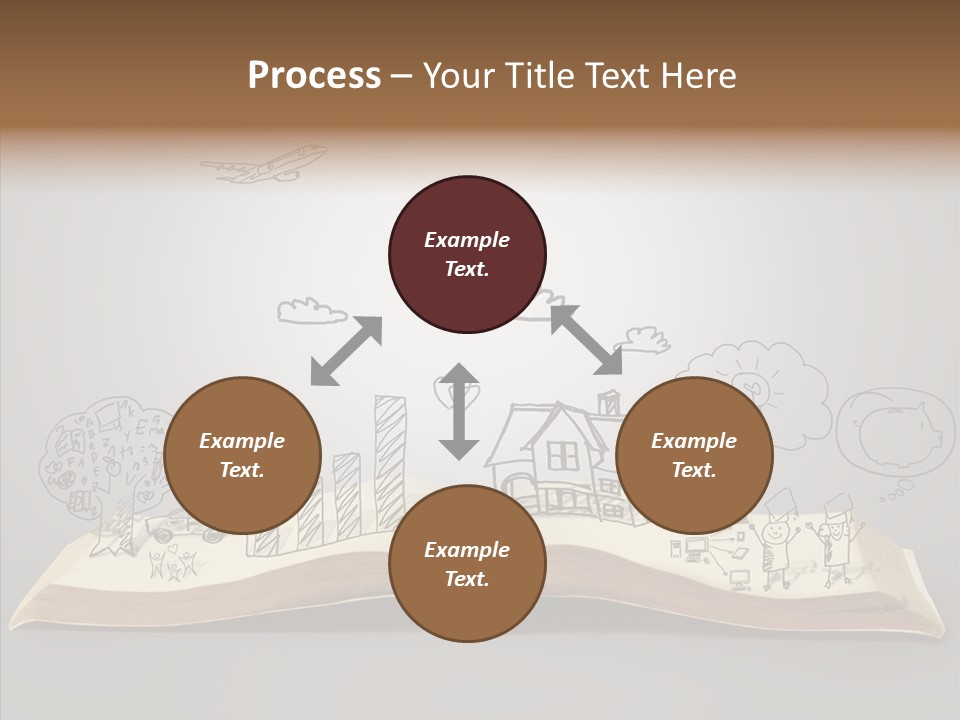 Reading Textbook Magic PowerPoint Template
