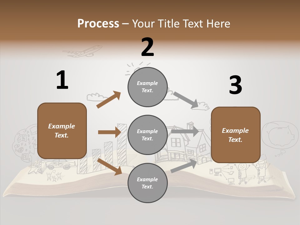 Reading Textbook Magic PowerPoint Template
