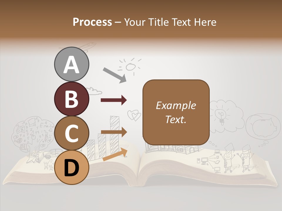 Reading Textbook Magic PowerPoint Template