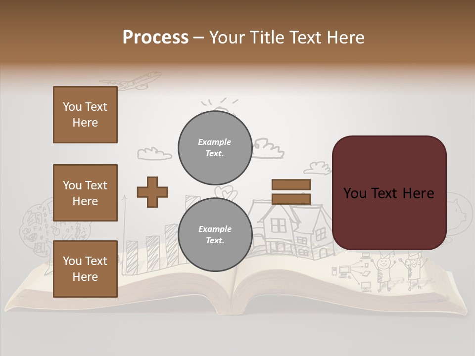 Reading Textbook Magic PowerPoint Template
