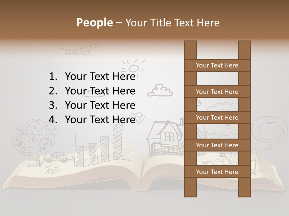 Reading Textbook Magic PowerPoint Template