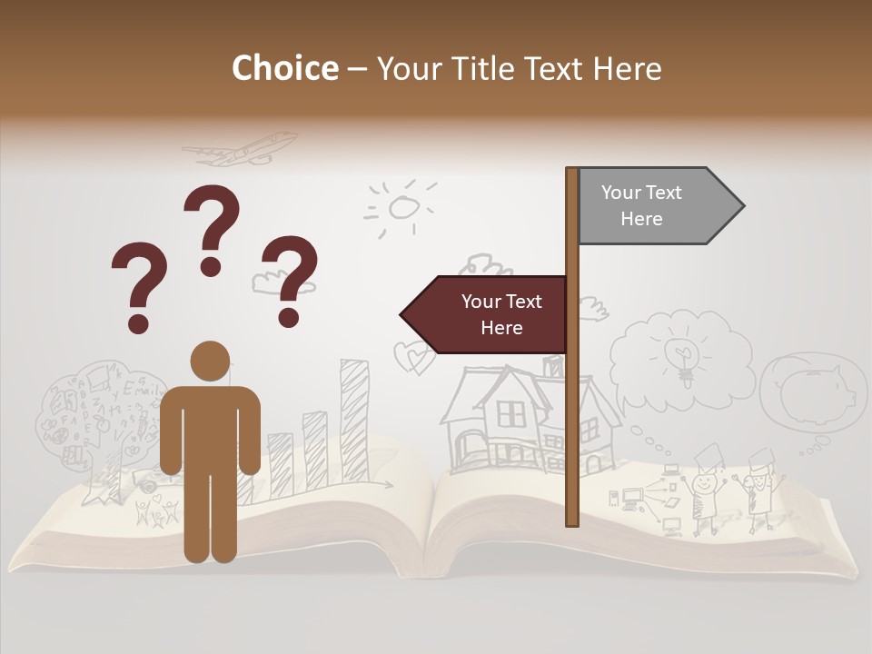 Reading Textbook Magic PowerPoint Template