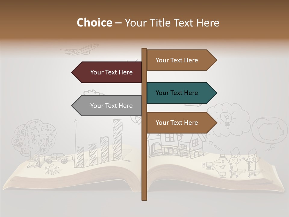 Reading Textbook Magic PowerPoint Template