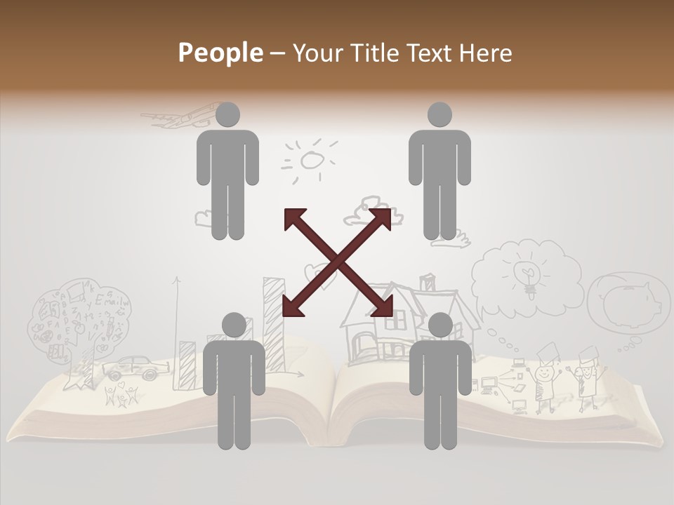 Reading Textbook Magic PowerPoint Template