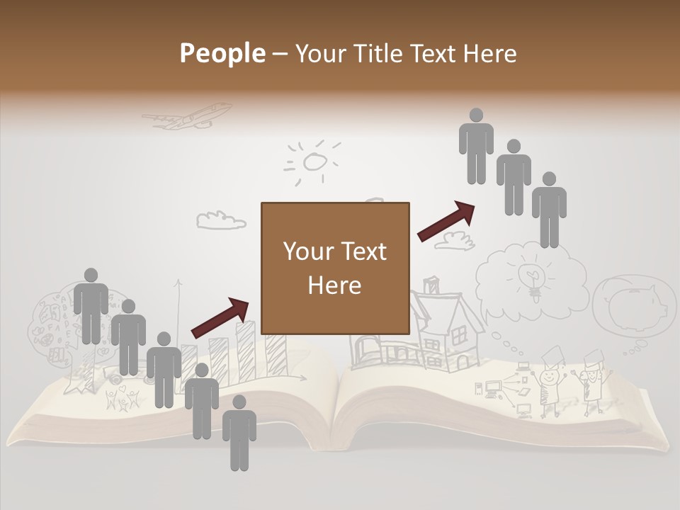Reading Textbook Magic PowerPoint Template