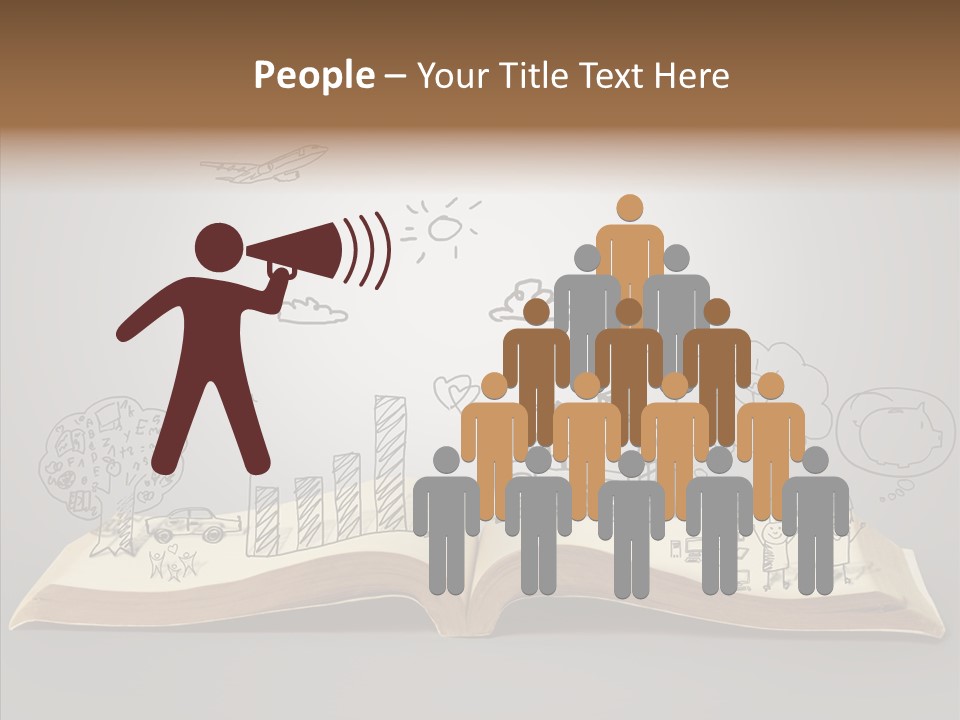 Reading Textbook Magic PowerPoint Template