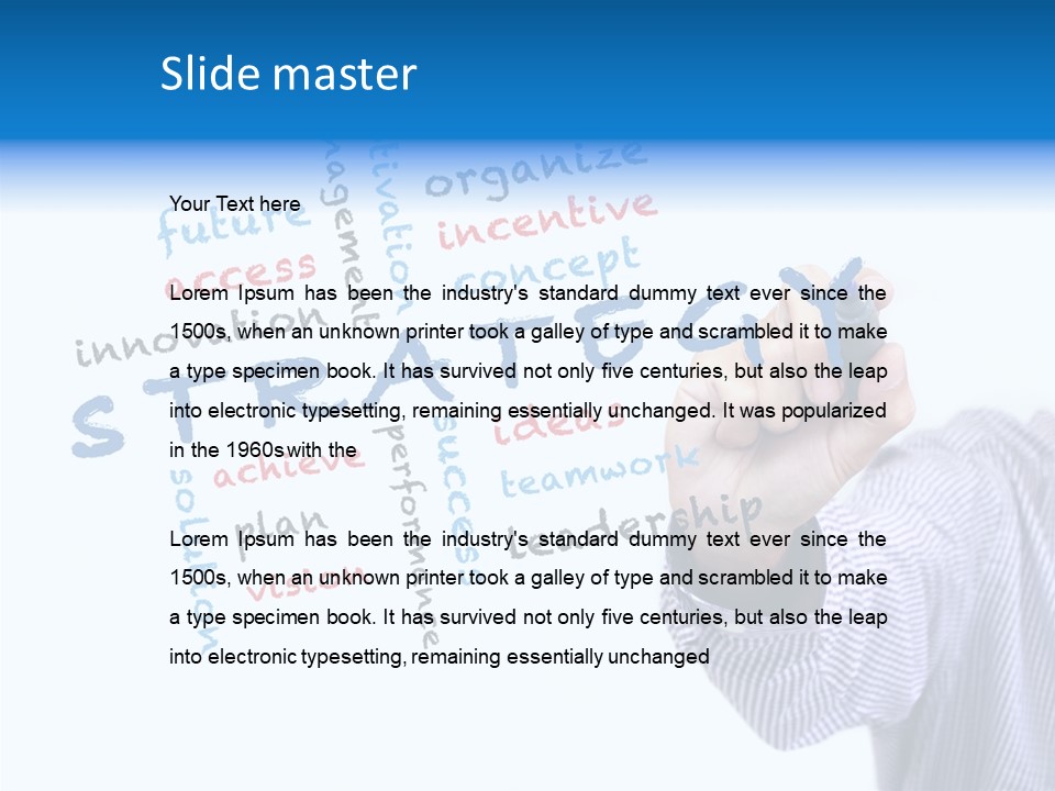 Word Goal Handwriting PowerPoint Template