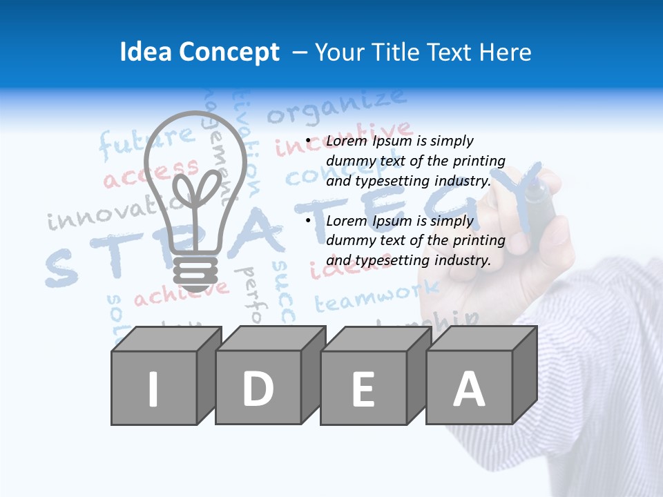 Word Goal Handwriting PowerPoint Template