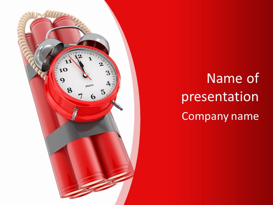 Dynamite Alarm Time PowerPoint Template