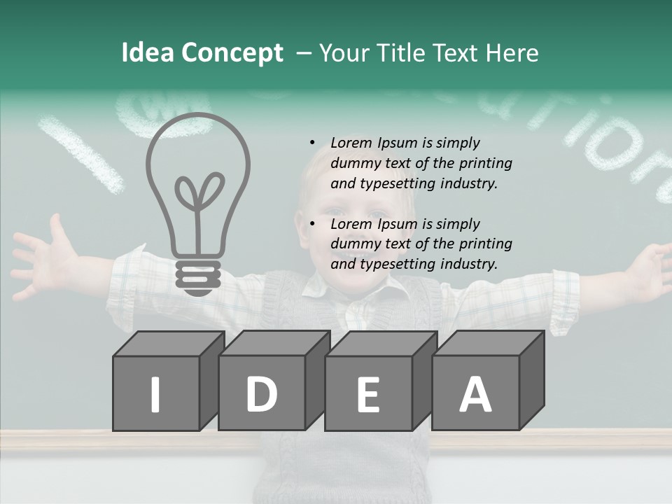 Concept Caucasian Think PowerPoint Template