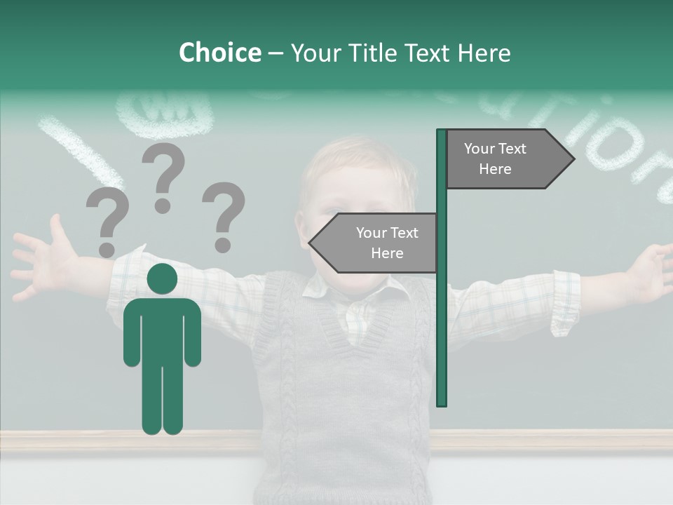 Concept Caucasian Think PowerPoint Template