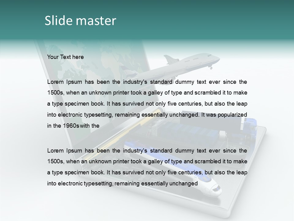 Trailer Haulage Air PowerPoint Template