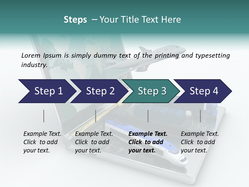 Trailer Haulage Air PowerPoint Template