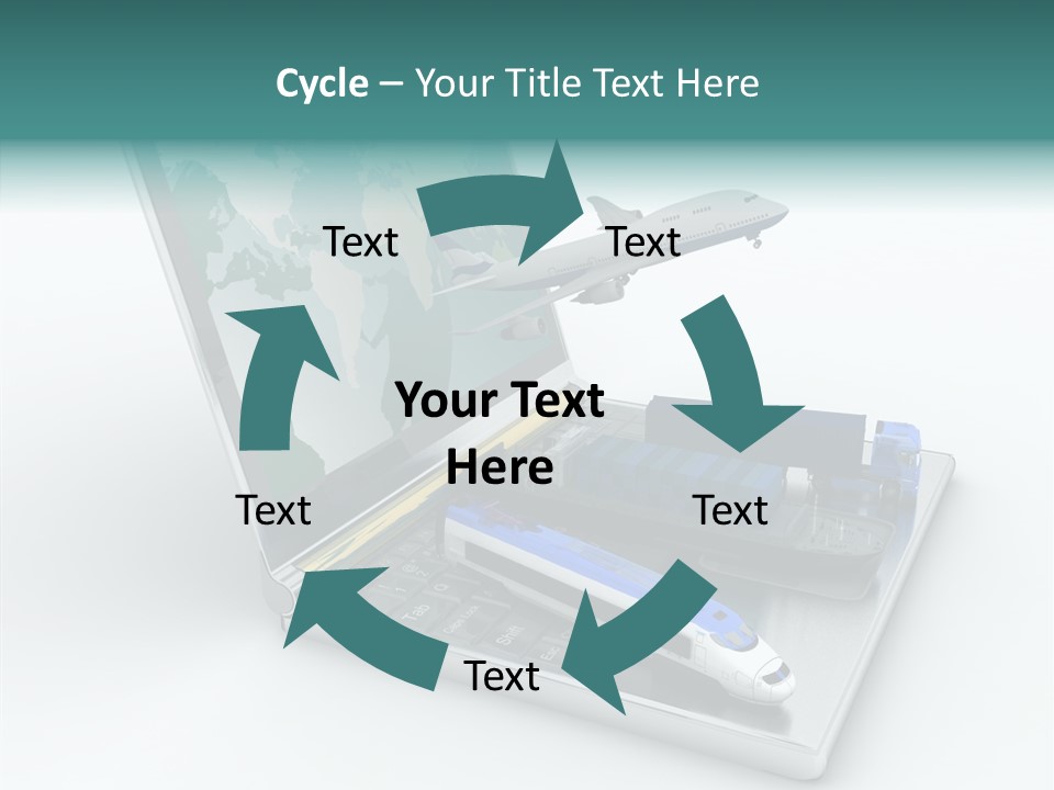 Trailer Haulage Air PowerPoint Template