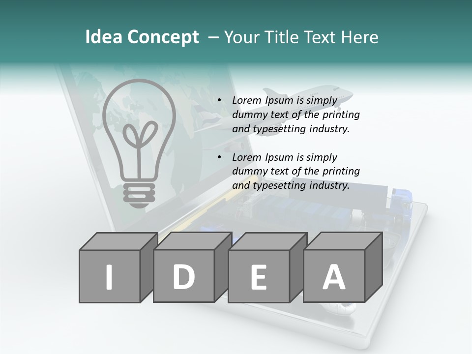 Trailer Haulage Air PowerPoint Template