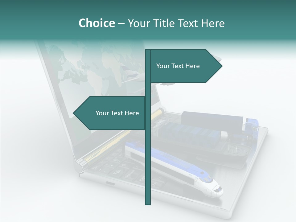 Trailer Haulage Air PowerPoint Template