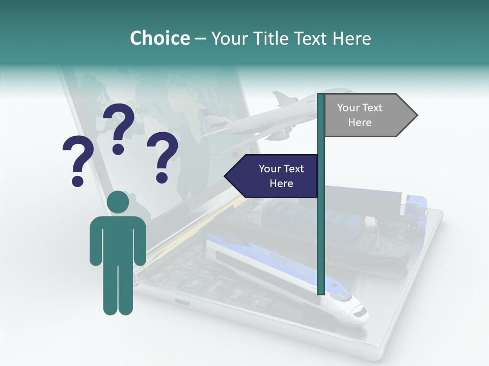 Trailer Haulage Air PowerPoint Template