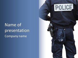 Protection Gun Police Officer PowerPoint Template