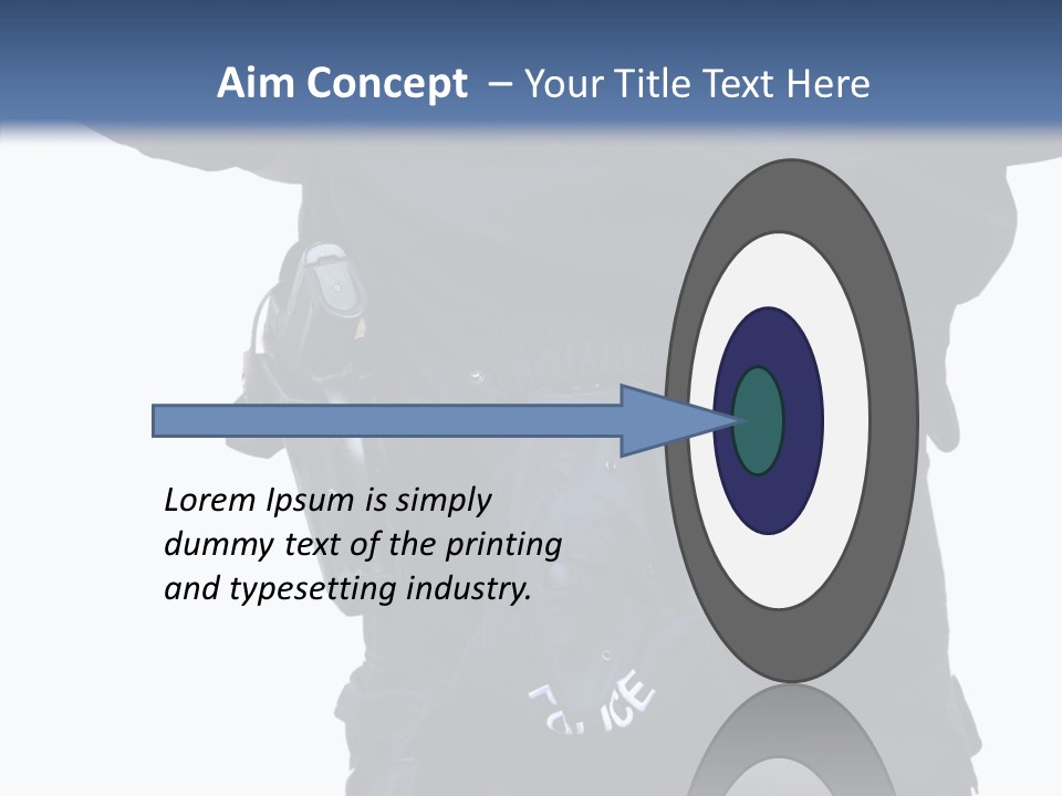Protection Gun Police Officer PowerPoint Template
