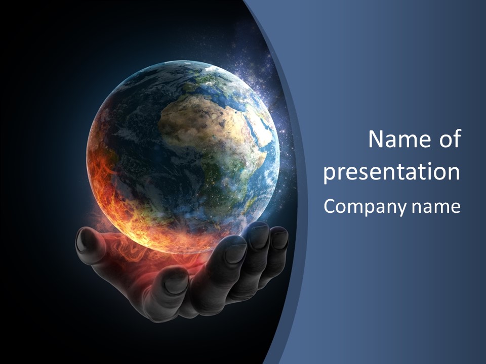 Crisis Global Space PowerPoint Template