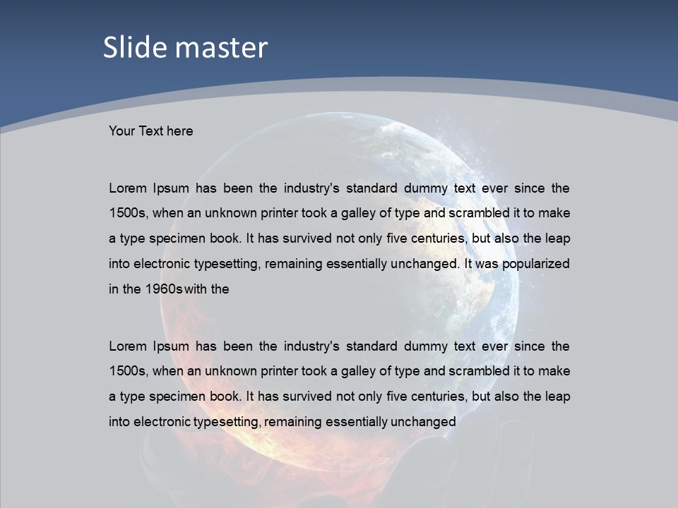 Crisis Global Space PowerPoint Template