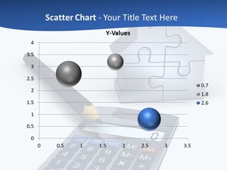 Silver White Background Jigsaw PowerPoint Template