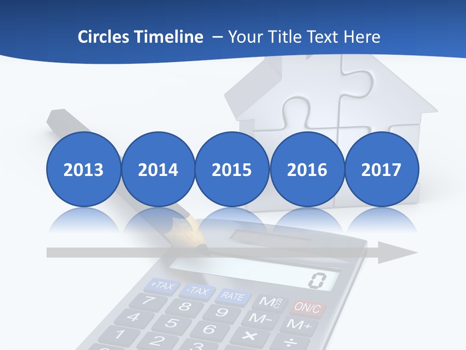 Silver White Background Jigsaw PowerPoint Template