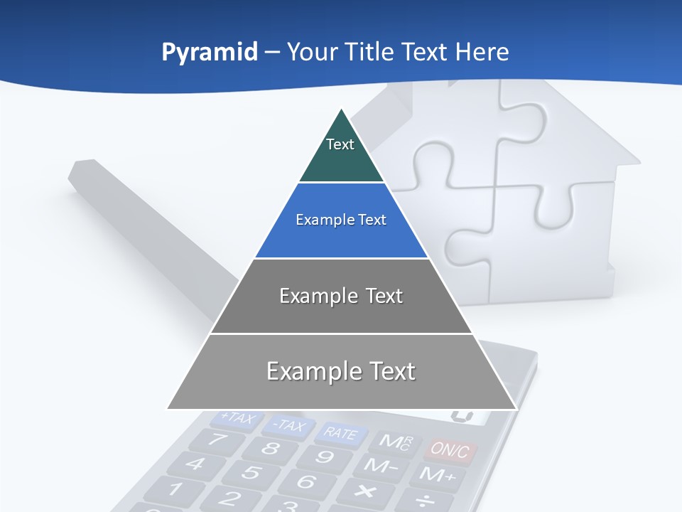 Silver White Background Jigsaw PowerPoint Template