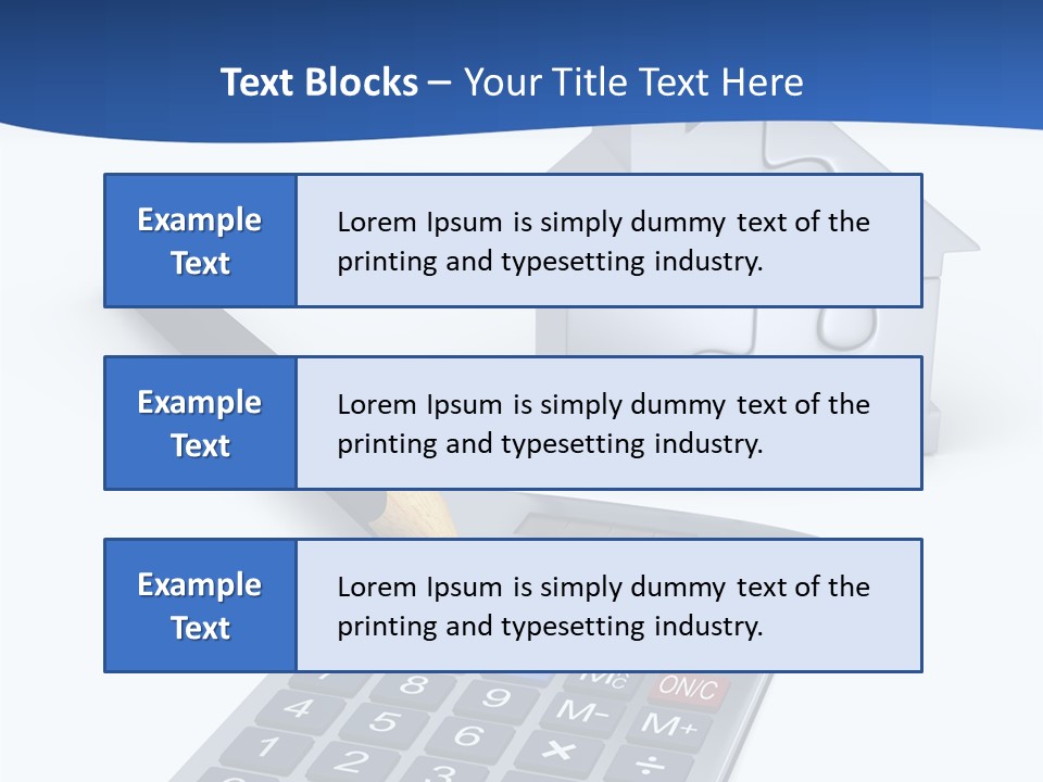 Silver White Background Jigsaw PowerPoint Template