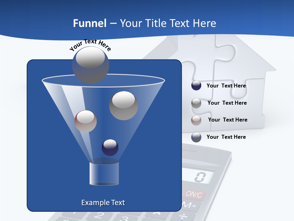 Silver White Background Jigsaw PowerPoint Template