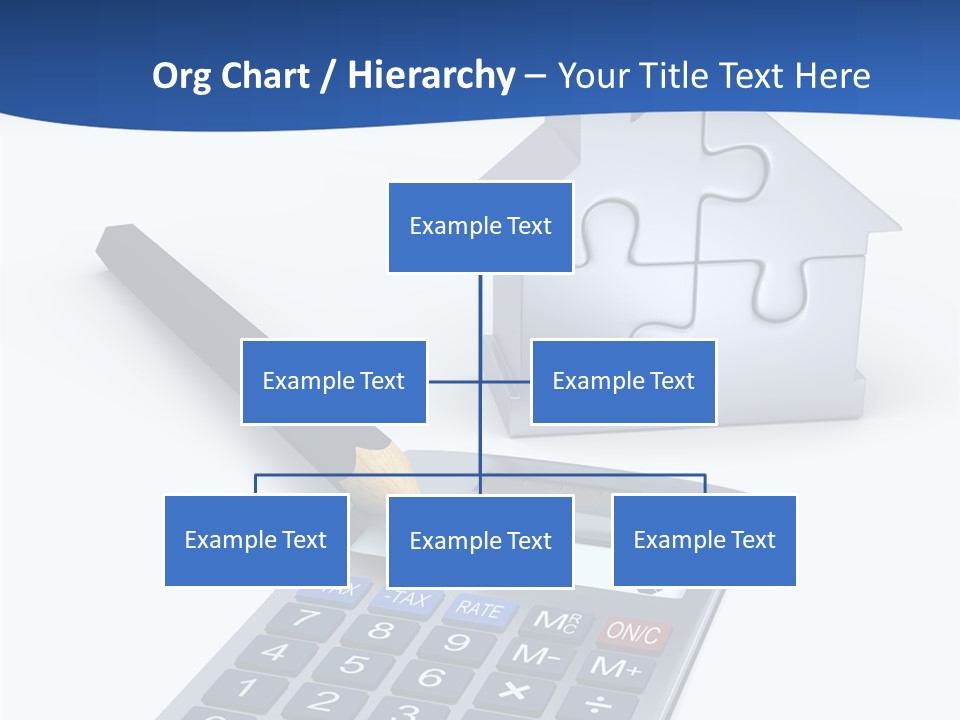 Silver White Background Jigsaw PowerPoint Template