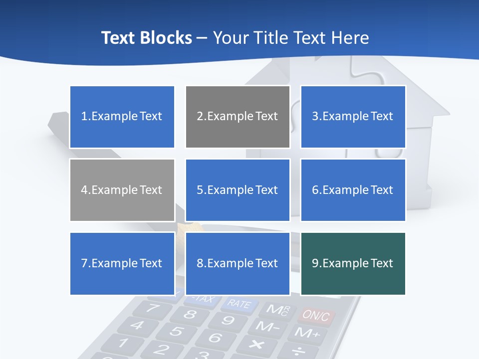 Silver White Background Jigsaw PowerPoint Template