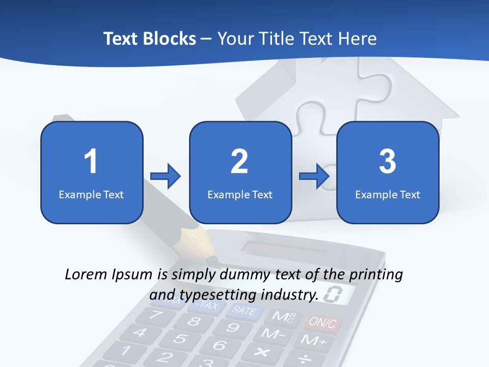 Silver White Background Jigsaw PowerPoint Template