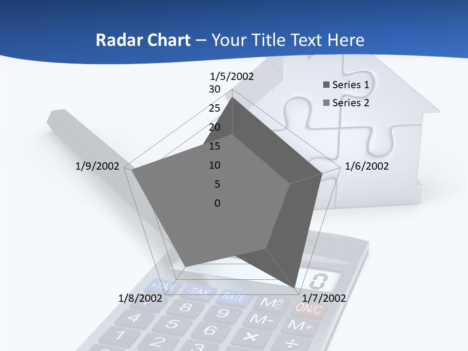 Silver White Background Jigsaw PowerPoint Template