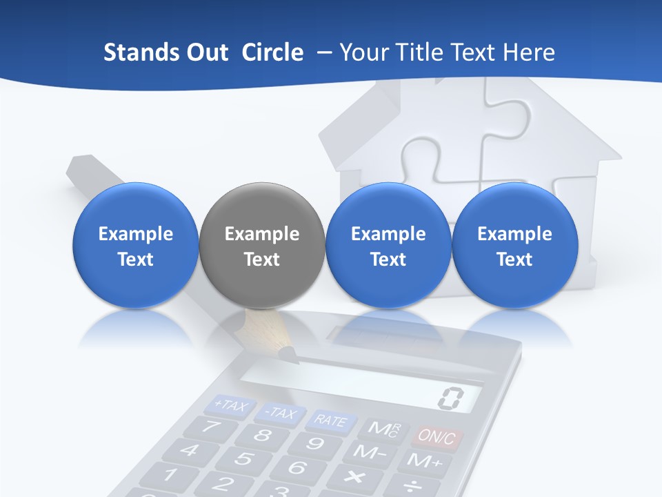 Silver White Background Jigsaw PowerPoint Template