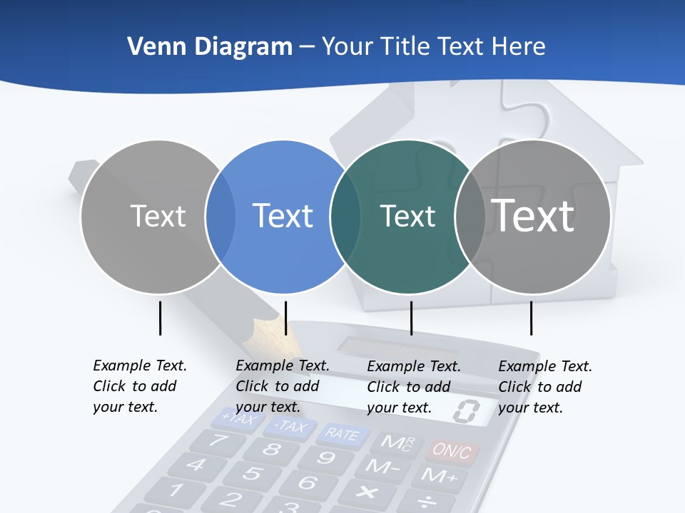 Silver White Background Jigsaw PowerPoint Template
