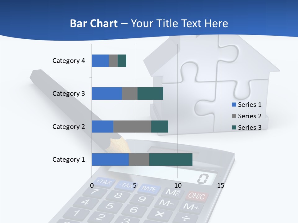 Silver White Background Jigsaw PowerPoint Template