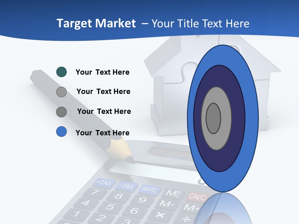 Silver White Background Jigsaw PowerPoint Template