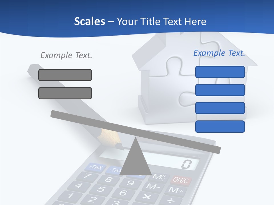 Silver White Background Jigsaw PowerPoint Template
