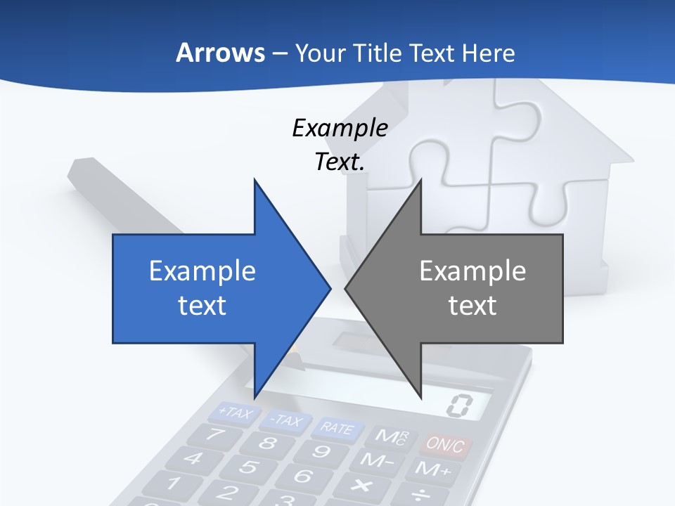 Silver White Background Jigsaw PowerPoint Template