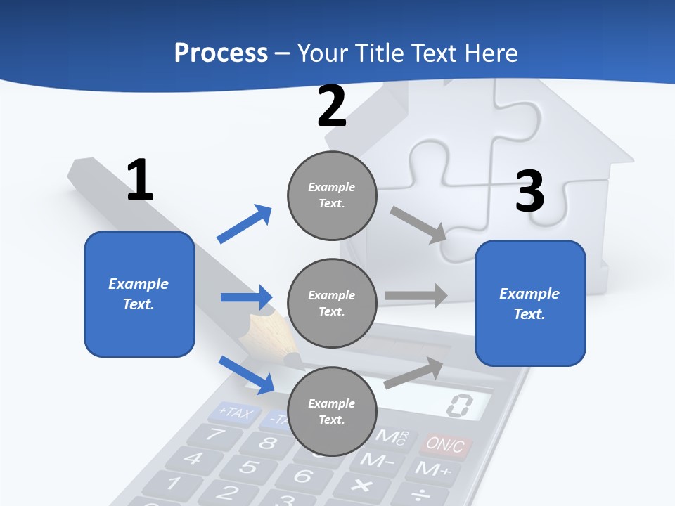 Silver White Background Jigsaw PowerPoint Template