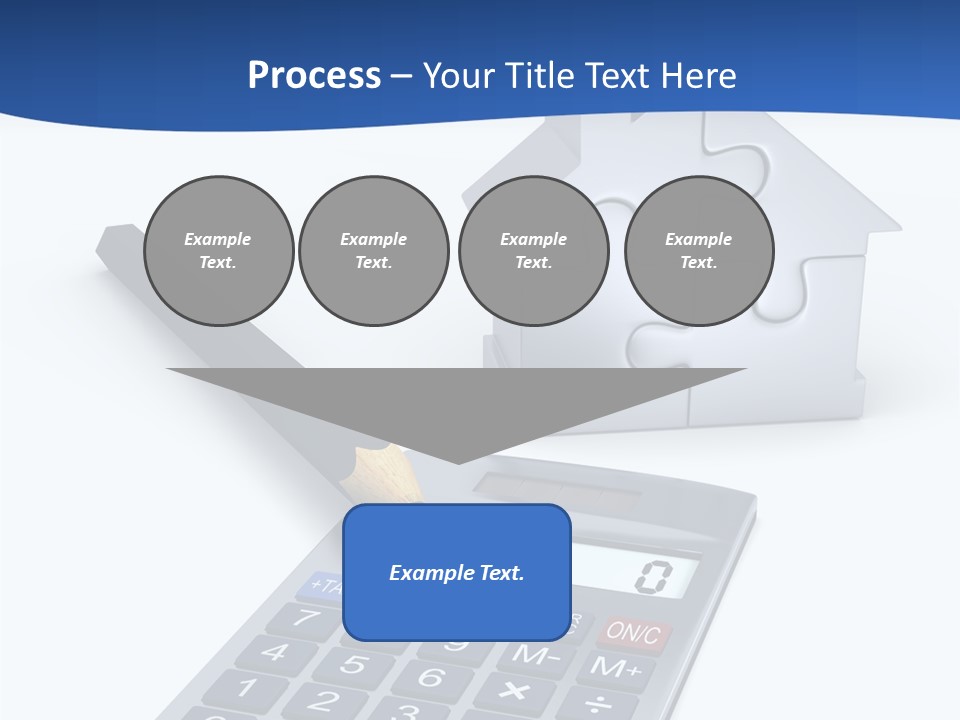 Silver White Background Jigsaw PowerPoint Template