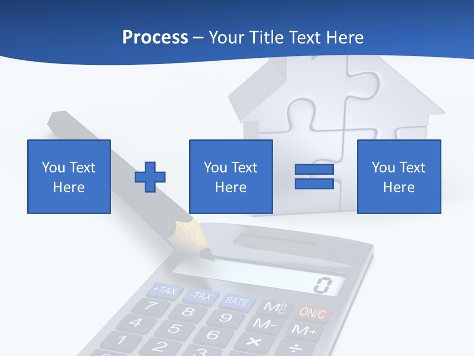 Silver White Background Jigsaw PowerPoint Template