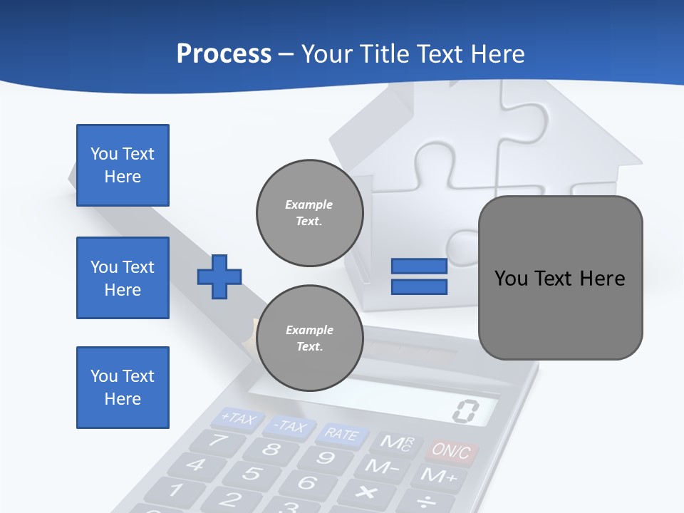 Silver White Background Jigsaw PowerPoint Template