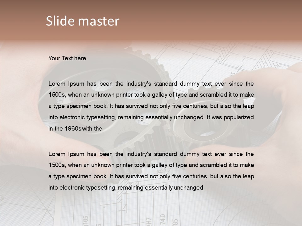 Technology Tools Calipers PowerPoint Template