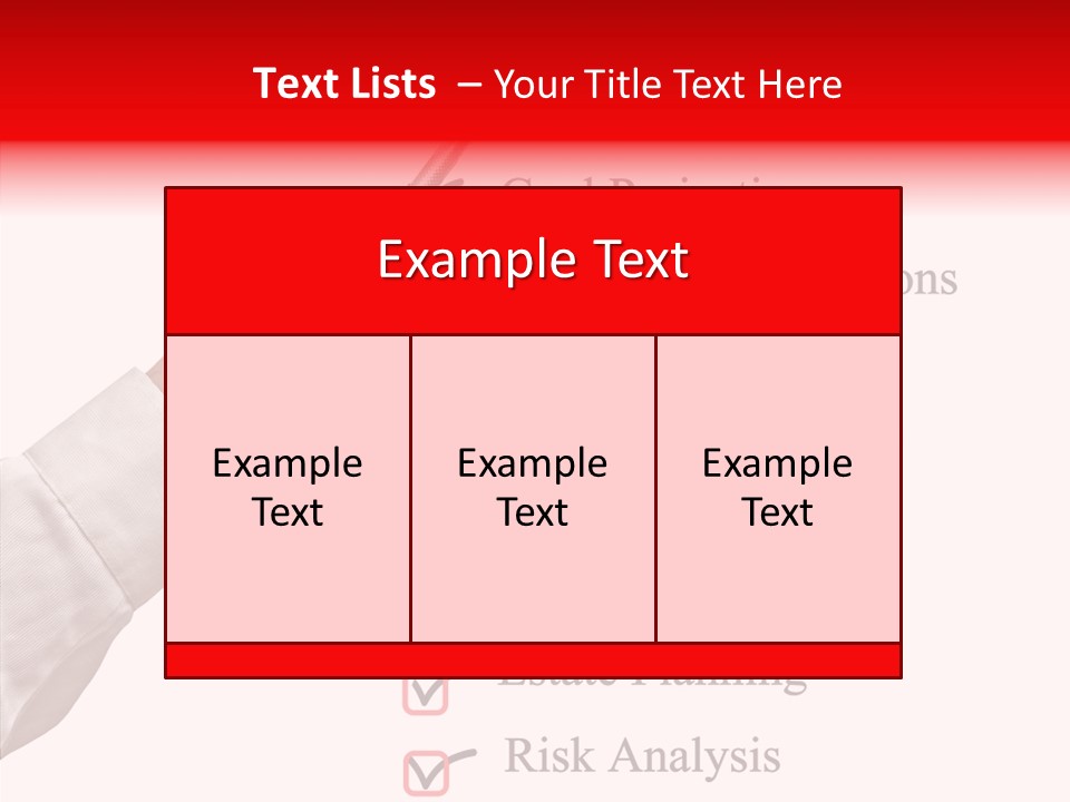 Education Care List PowerPoint Template