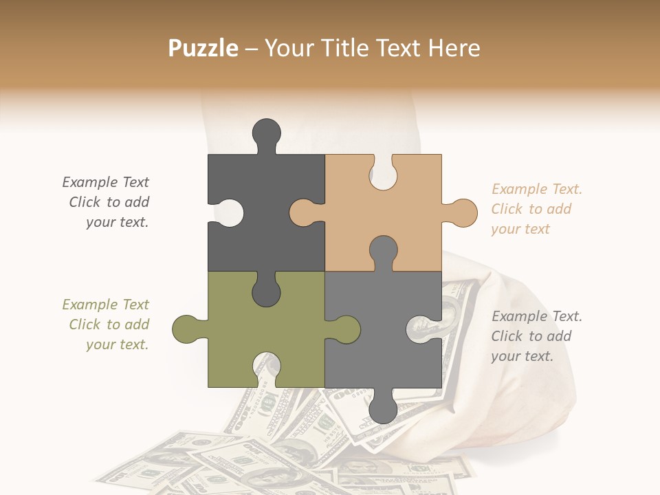 Institutional Closeup Currency PowerPoint Template