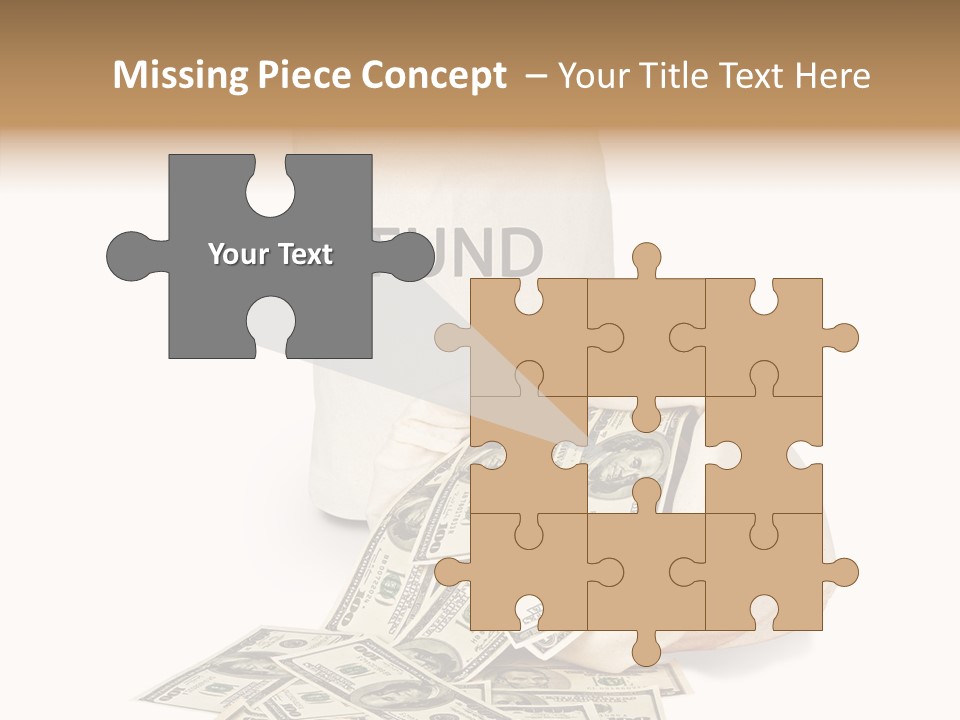 Institutional Closeup Currency PowerPoint Template